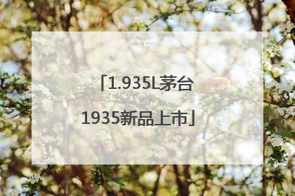 1.935L茅台1935新品上市